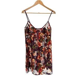 Vtg. Sheer Burnout Floral Empire Babydoll Keyhole M Slip Top Cottagegoth Moody